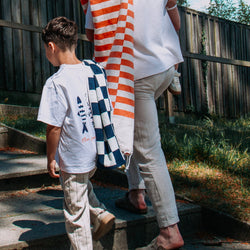 Serviette de bain damier MARINE