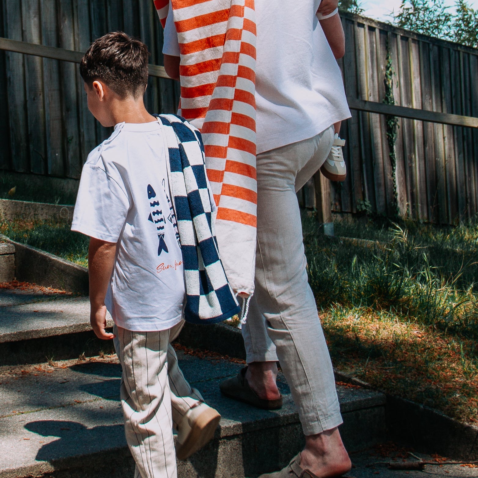 Serviette de bain damier MARINE