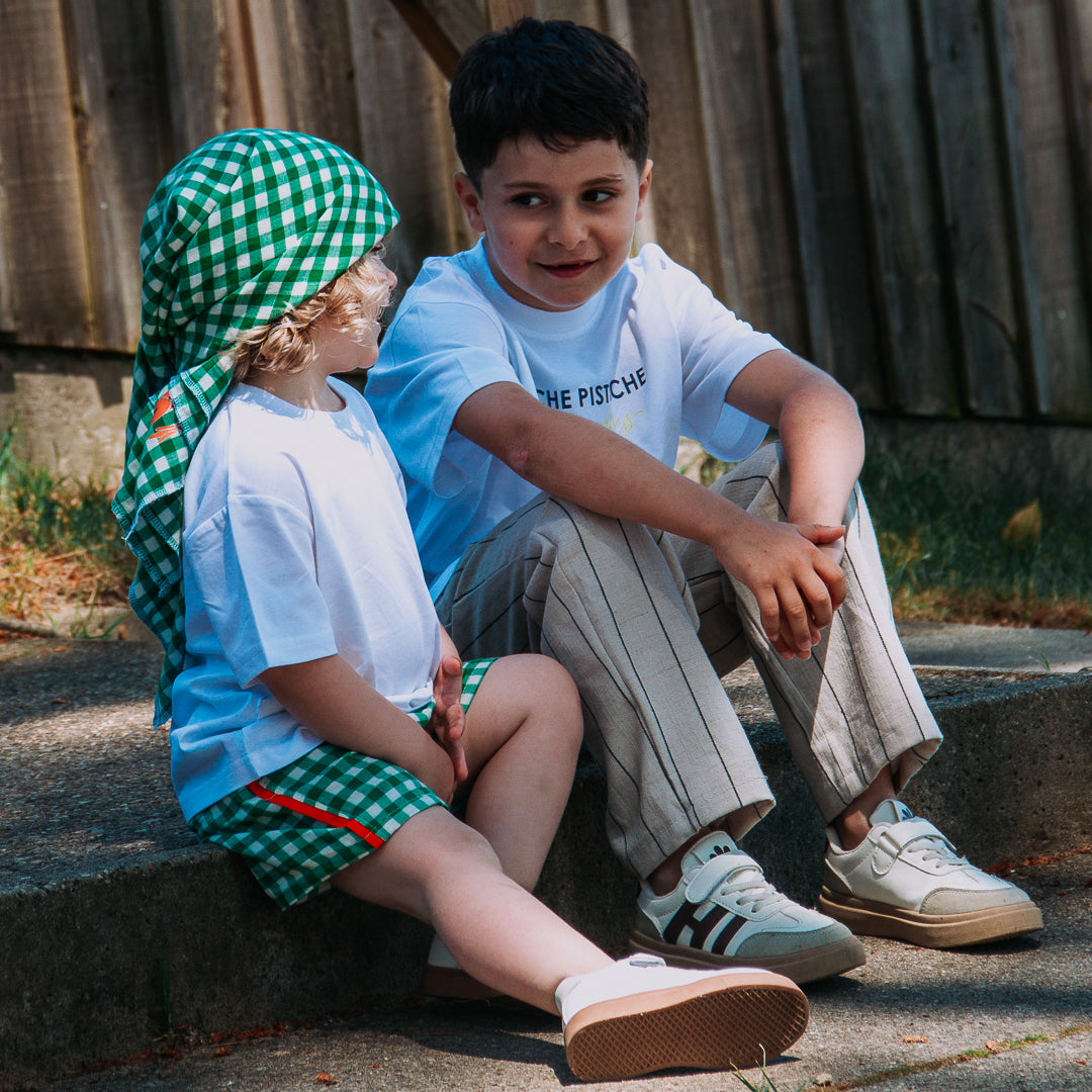 Short vichy vert ELIE